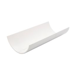FloPlast  uPVC Half Round Gutter White 112mm x 3m 6 Pack