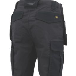 DEWALT Lubec Work Trousers Grey / Black 40" W 31" L