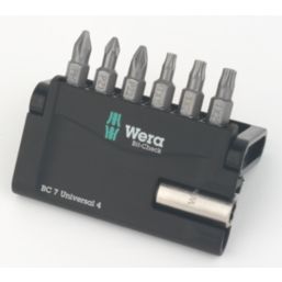 Wera Bit-Check 7 Universal 4 1/4" Hex Shank Mixed Bit Set 7 Pieces