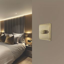 British General Nexus Metal 1-Gang 2-Way LED Dimmer Switch  Antique Brass