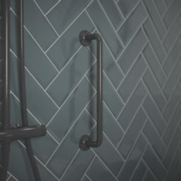 Rothley  Straight Household Steel Grab Rail Gun Metal 457mm