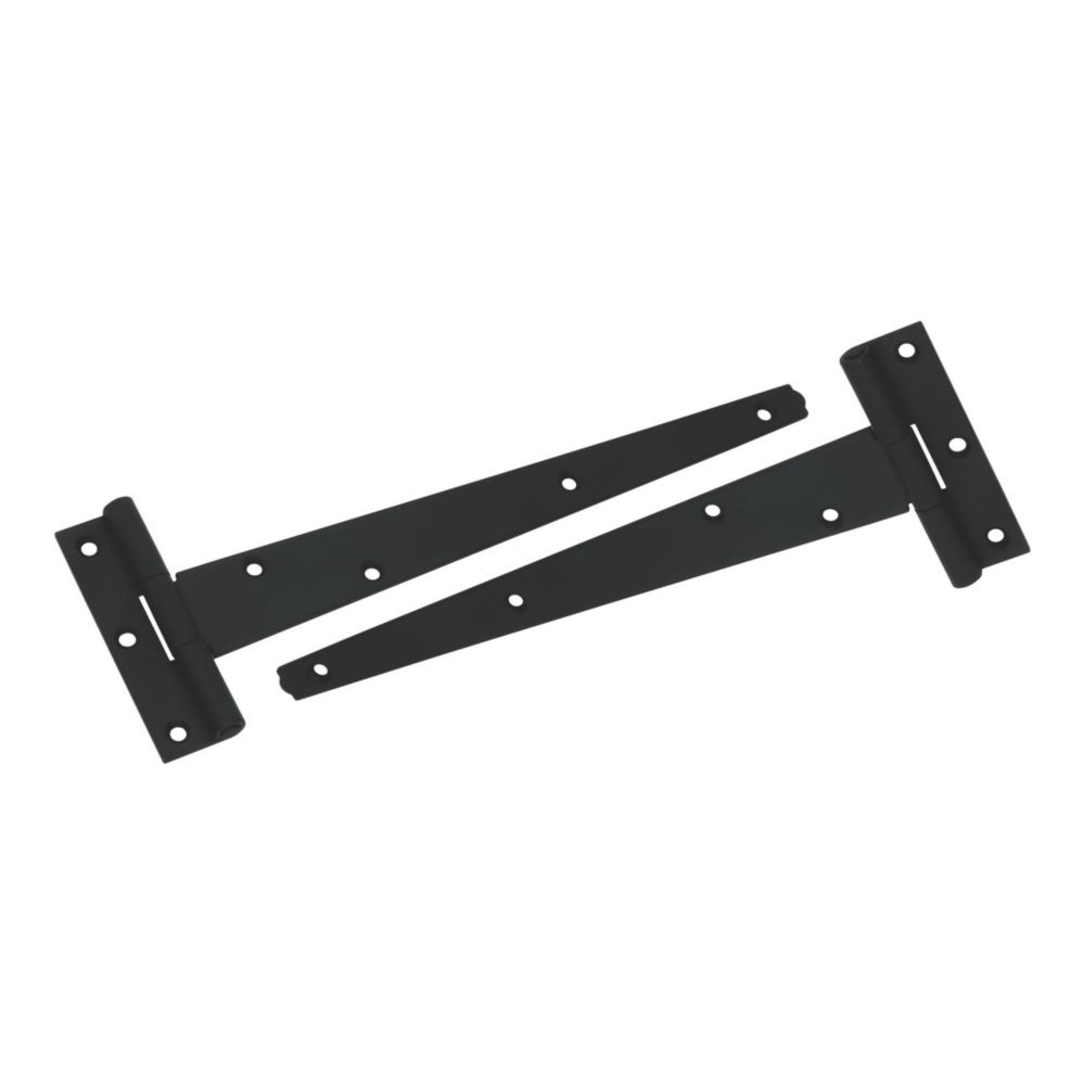 Medium Tee Hinges 300mm (12) No.121 - Black (Pair