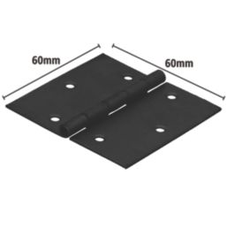 Magnodur Black Butt Hinge 80mm x 80mm 2 Pack