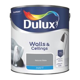 Dulux  2.5Ltr Natural Slate Matt Emulsion  Paint