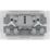 British General Nexus Metal 13A 2-Gang DP Switched Plug Socket Brushed Steel  with Graphite Inserts