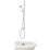 Aqualisa Smart Link Gravity-Pumped Ceiling-Fed Chrome Thermostatic Dual Outlet Exposed Smart Shower with Bath Filler with Adjustable Head