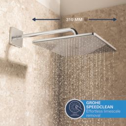 Grohe Precision 310 Square HP Rear-Fed Concealed Chrome Thermostatic Square Shower System