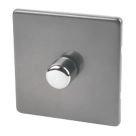 Varilight V-Dim 1-Gang 2-Way  Dimmer Switch  Slate Grey