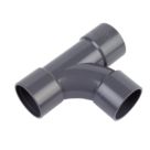 FloPlast Solvent Weld Equal Tees Grey 32mm 3 Pack