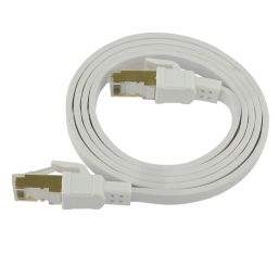 Labgear White Shielded RJ45 Cat 8 Patch Lead 1m