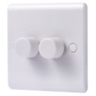 LAP  2-Gang 2-Way LED Dimmer Switch  White