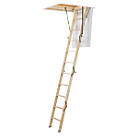 Mac Allister Space Saving 4-Sections Insulated Timber Restricted Space Loft Ladder Kit 2.76m