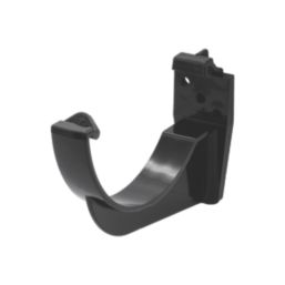 FloPlast MiniFlo uPVC Half Round Fascia Brackets Black 76mm 10 Pack