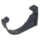 FloPlast MiniFlo uPVC Half Round Fascia Brackets Black 76mm 10 Pack