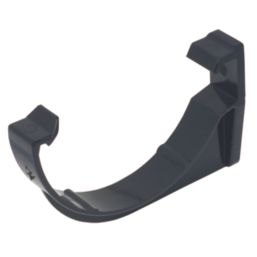 FloPlast MiniFlo uPVC Half Round Fascia Brackets Black 76mm 10 Pack