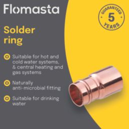 Flomasta  Copper Solder Ring Fitting Reducer F 10mm x M 15mm