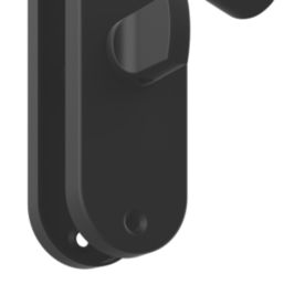 Cooke & Lewis Bude Fire Rated WC Lever on Backplate Handle Pair Matt Black