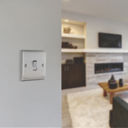 British General Nexus Metal 10AX 1-Gang Intermediate Switch Brushed Stainless Steel