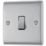 British General Nexus Metal 10AX 1-Gang Intermediate Switch Brushed Stainless Steel