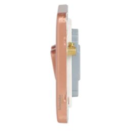 Schneider Electric Lisse Deco 10AX 2-Gang 2-Way Switch  Copper with White Inserts