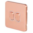 Schneider Electric Lisse Deco 10AX 2-Gang 2-Way Switch  Copper with White Inserts