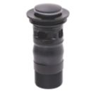 Top-Fix Slotted Push Button Basin Waste Matt Black 60mm