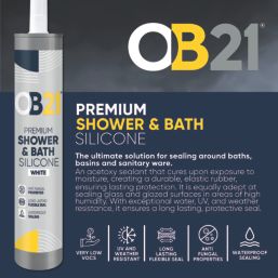 OB21 Premium Shower & Bath Silicone White 310ml