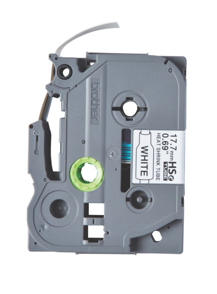 Brother HSE241 Black on White Heat Shrink Tubing 17.7mm x 1.5m Screwfix