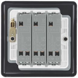 British General  20A 16AX 3-Gang 2-Way Metal Clad Light Switch