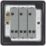British General  20A 16AX 3-Gang 2-Way Metal Clad Light Switch