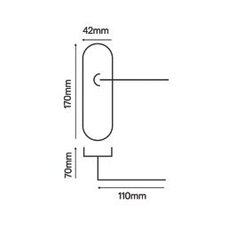 Smith & Locke Corfe Fire Rated Latch Lever Door Handles Pair Satin Chrome