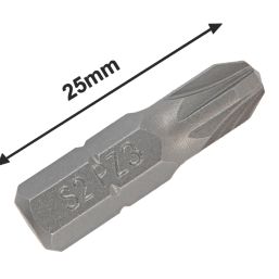 Titan  6.35mm 25mm Hex Shank PZ3 Screwdriver Bits 10 Pack