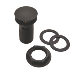 Highlife Bathrooms Slotted Pop Up Basin Waste Matt Black 60mm