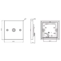 Knightsbridge  1-Gang Coaxial TV Socket Antique Brass