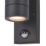 LAP Bronx Outdoor Up & Down Wall Light With PIR Sensor Black