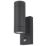 LAP Bronx Outdoor Up & Down Wall Light With PIR Sensor Black