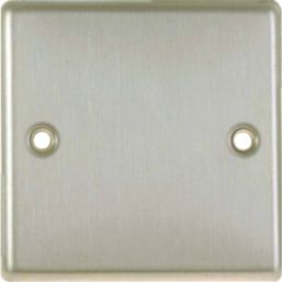 LAP  1-Gang Blanking Plate Brushed Stainless Steel