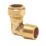 Pegler  Brass Compression Adapting 90° Male Elbow 15mm x 1/2"