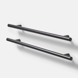 Essentials Annatto T Bar Handles Matt Black 336mm 2 Pieces