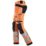 Snickers 6243 Hi-Vis Work Trousers Orange 36" W 32" L
