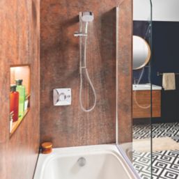 Mira Evoco Rear-Fed Concealed Chrome Thermostatic Built-In Mixer Shower & Bath Fill