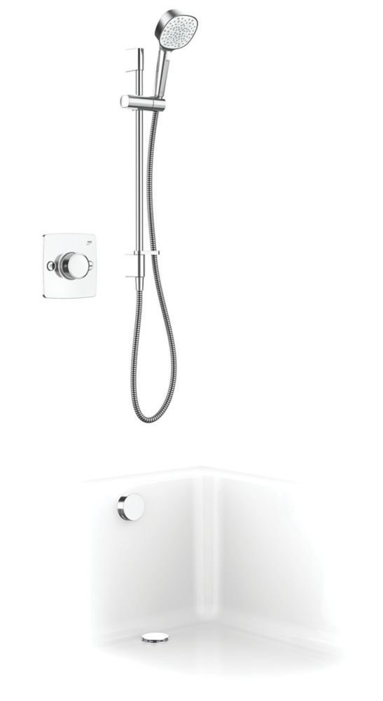 Mira Evoco RearFed Concealed Chrome Thermostatic BuiltIn Mixer Shower