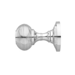 Designer Levers Beehive Door Knob Pair Polished Chrome 60mm