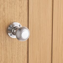 Designer Levers Beehive Door Knob Pair Polished Chrome 60mm