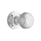 Designer Levers Beehive Door Knob Pair Polished Chrome 60mm