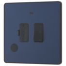 British General Evolve 13A Switched Fused Spur with LED Blue with Black Inserts