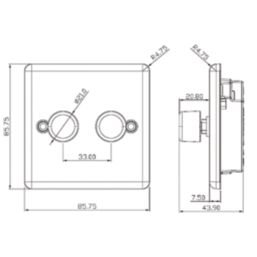 Knightsbridge  2-Gang 2-Way LED Intelligent Dimmer Switch  Polished Chrome