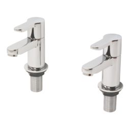 Swirl Elevate Chrome 110.5mm Deck Mounted Lever 2 Tap Holes Bath Pillar Tap