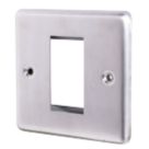 LAP  1-Module Modular Faceplate Brushed Stainless Steel