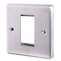 LAP  1-Module Modular Faceplate Brushed Stainless Steel